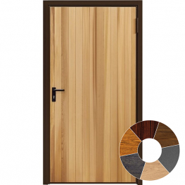 Garador Vertical Cedar Personnel Door (6 Colour Options)