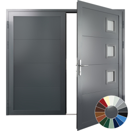 GDO Pro 51mm Horizontal Rib with Square Porthole Window (32 Colour Options)