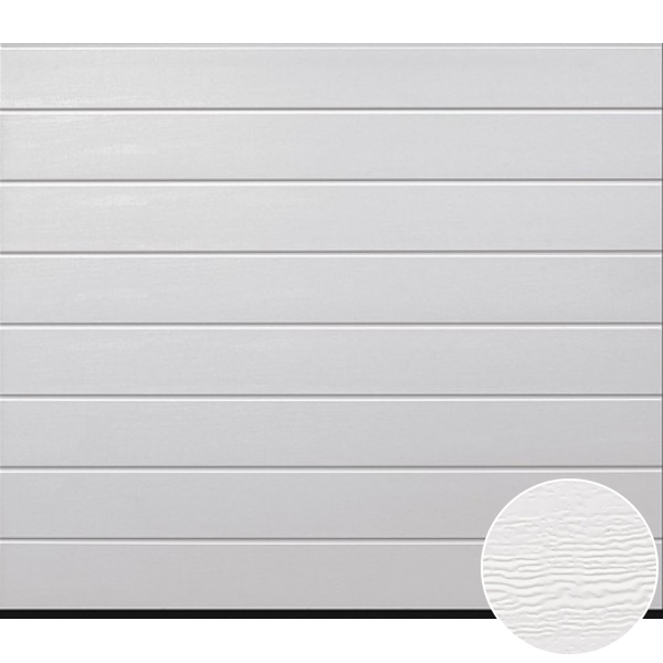 Hormann LPU42 M Ribbed Woodgrain (White) Insulated Sectional Door Buy