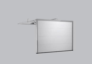 sectional door in operation