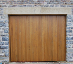 Cedar Vertical Oak Up and Over Door