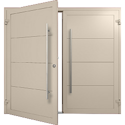 20mm Insulated Side Hinged Door, horizontal wide rib design