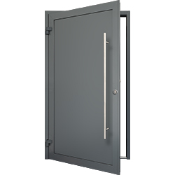 20mm Insulated Personnel Door, solid panel in anthracite grey