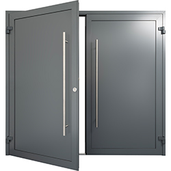 20mm Insulated Side Hinged Door, solid panel in anthracite grey