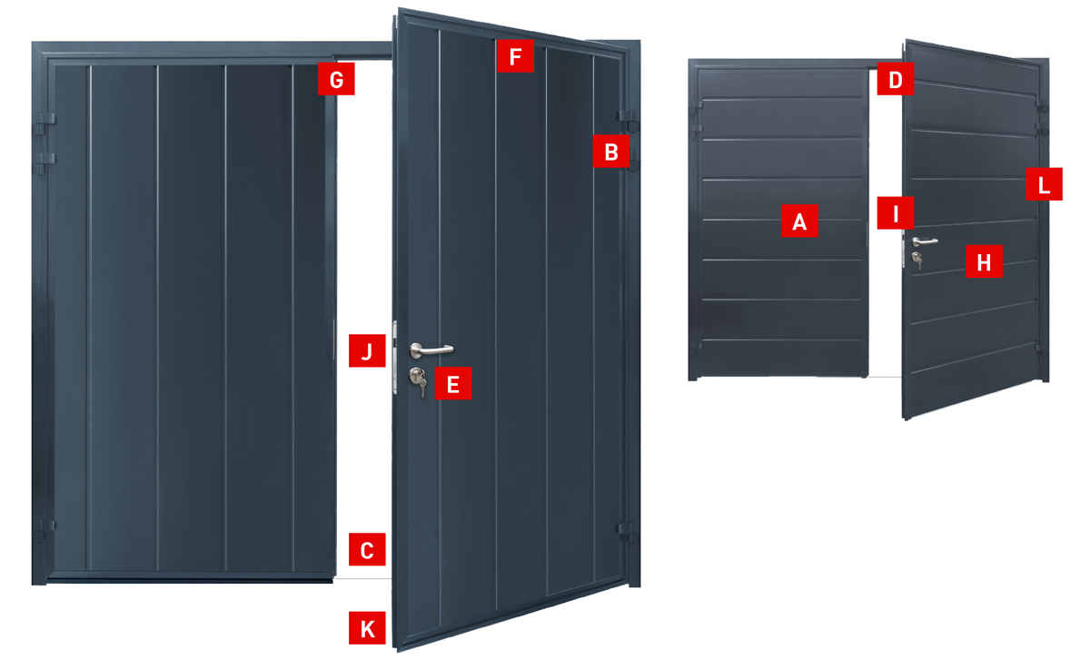 GDO Steel Side Hinged Door Features