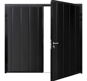 Black Reigate finish double skinned door in black