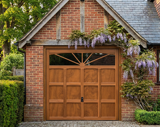 Walnut stain on Hinton Door with Windows