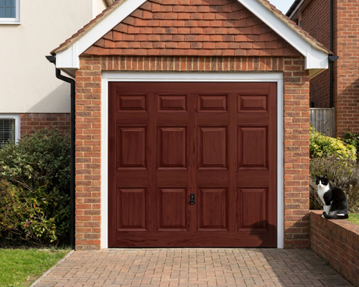 Garador Kenmore GRP door in Red Mahogany