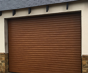 Gliderol aluminium insulated laminate coated roller shutter garage door