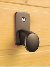 handle for garage door with a cast aluminium brown