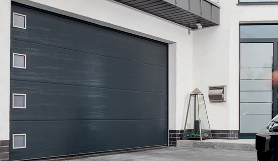 Hormann lpu42 l ribbed sectional door in anthracite