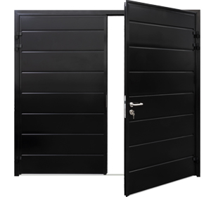 Black Streatham finish double skinned door in black