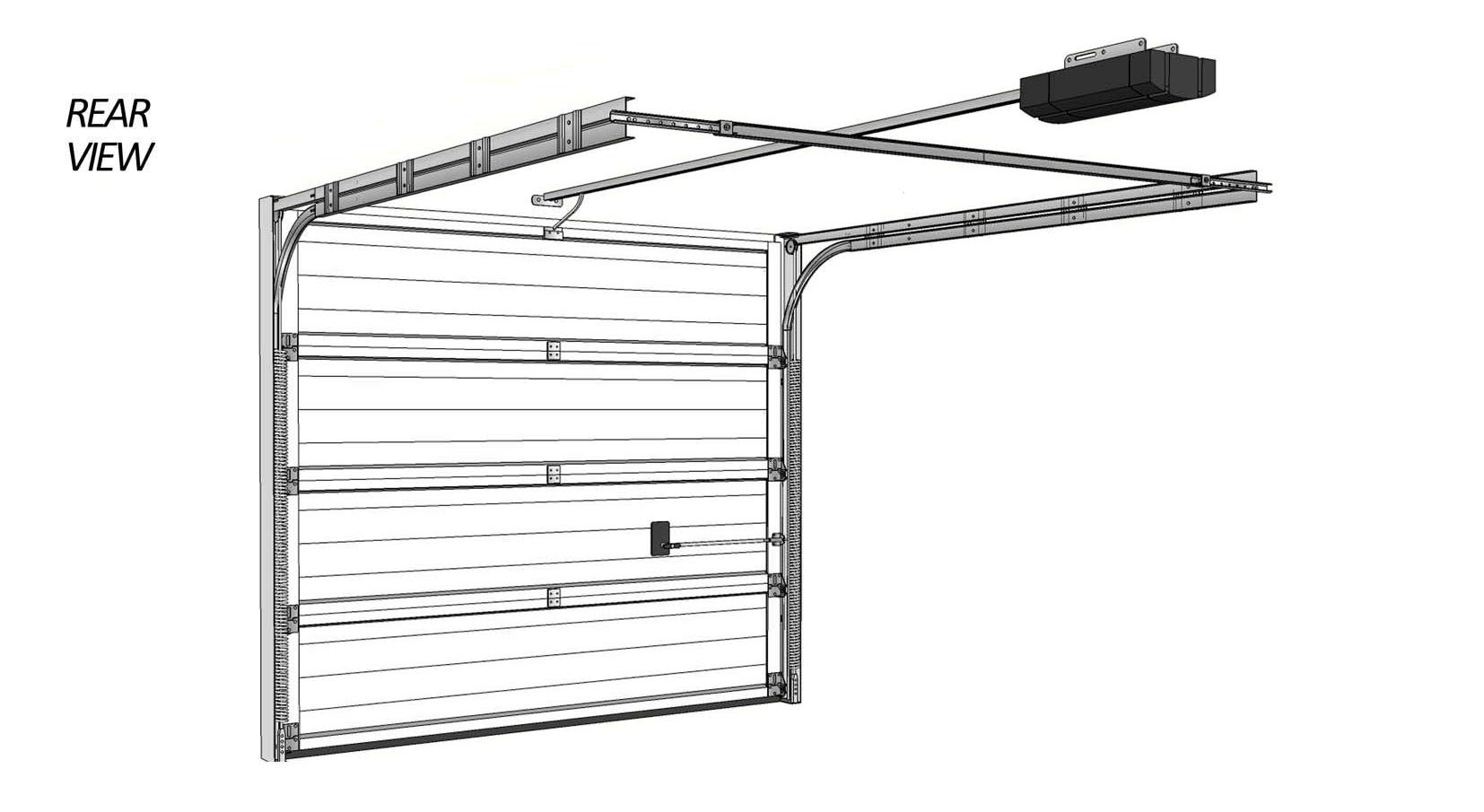 Sectional door measuring diagram - Inbetween fit