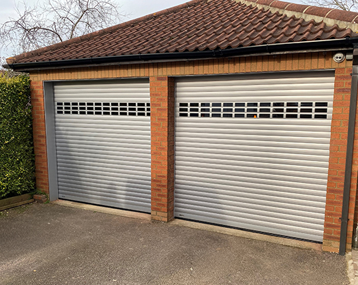 Roller door with vision slats