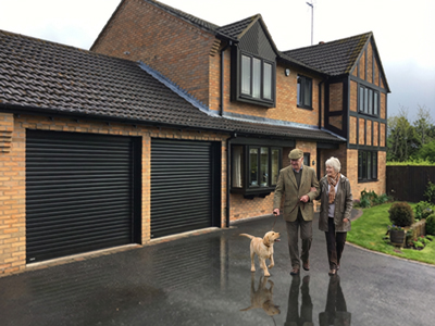 SWS SeceuroGlide garage doors as a pair of single doors