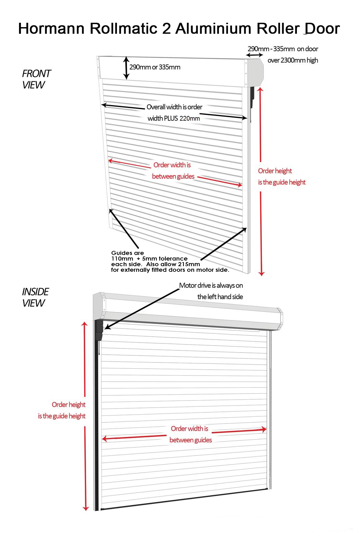 Hormann Rollmatic Aluminium Roller Door