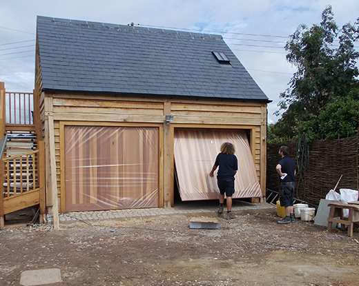 Timber door install