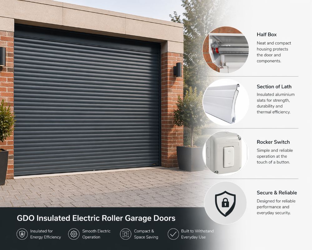 Insulated roller garage door