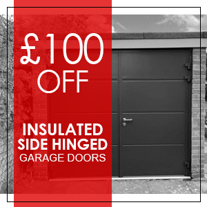 SUMMER SALE - £100 OFF ALL Insulated Side Hinged Garage Doors