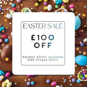 EASTER SALE!  £100 Off Carteck 40mm Luxe Insulated Side Hinged Garage Doors