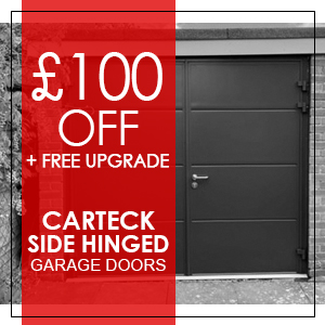 SUMMER SALE - £100 off + Free Upgrade Carteck Side Hinged Garage Doors