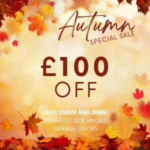 AUTUMN SALE - £100 off - GDO 20mm and 51mm Insulated Side Hinged Garage Doors